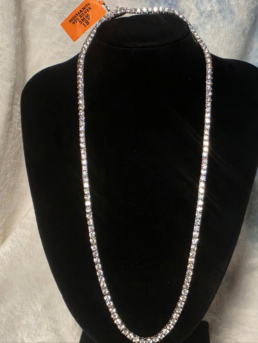 Classic Moissanite Tennis Necklace - 925 Sterling Silver